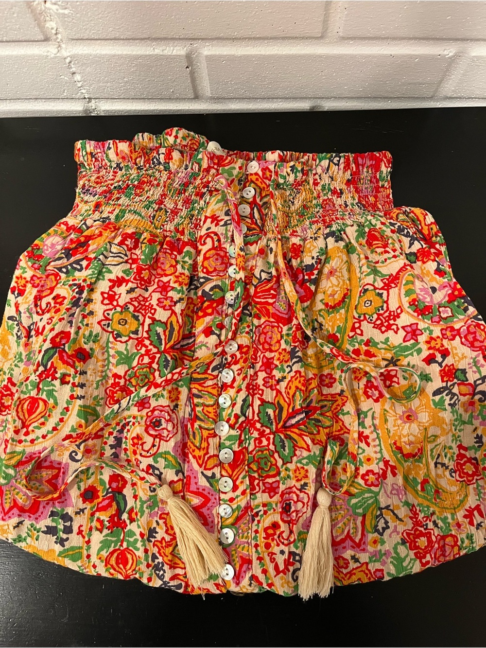 Cynthia Rowley Multicolor Floral Smocked Skirt - Picture 7 of 7